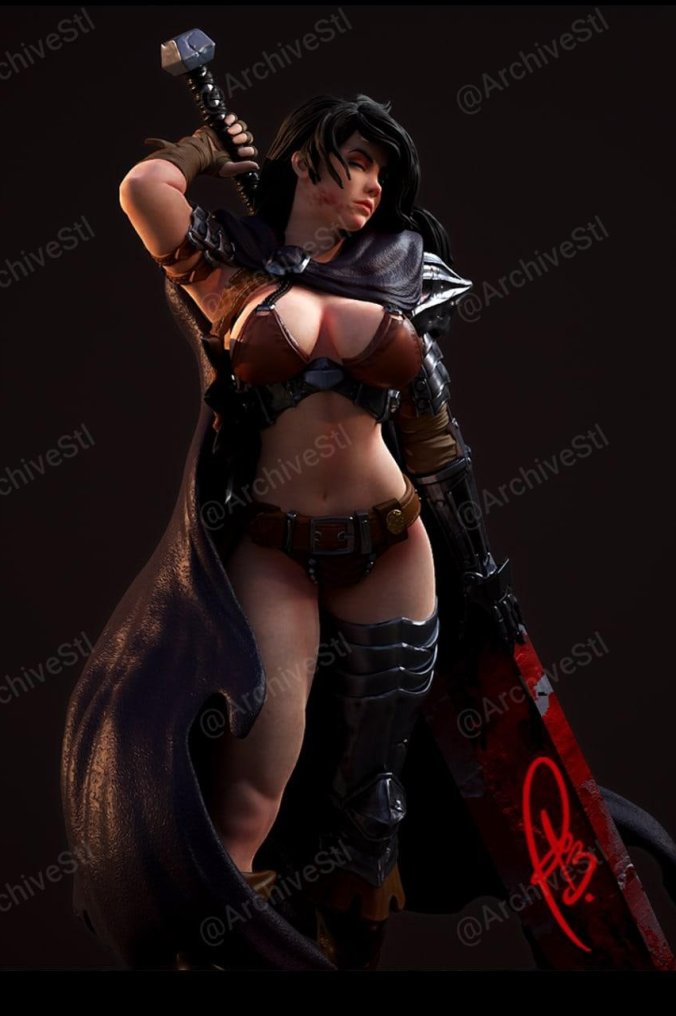 女狂战士 Berserk（Female Guts） 3D打印图纸